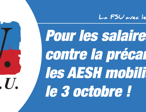 AESH | Grève mardi 3 octobre 2023 !