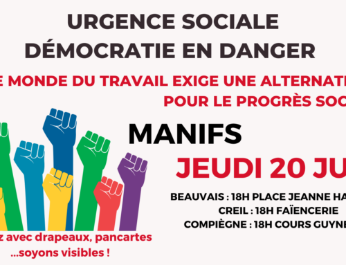 Contre l’extrême droite : 3 manifestations ce jeudi 20 juin dans l’Oise !