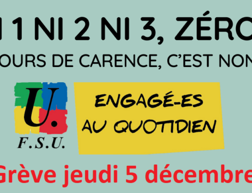 3 jours de carence ? NON, NON et NON ! Grève nationale le 5 décembre !