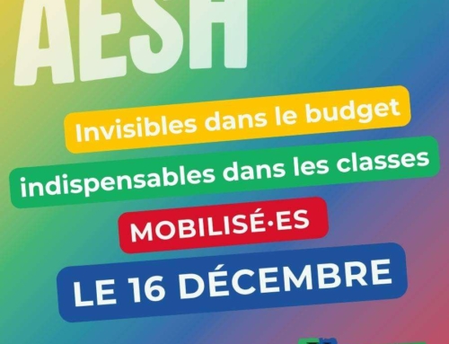 Mardi 16 décembre : AESH en grève pour le statut !